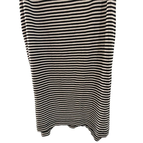 Willow & Clay Striped Black & White Cowl Neck Top With Side Lace-Up  Size Small - Picture 2 of 6